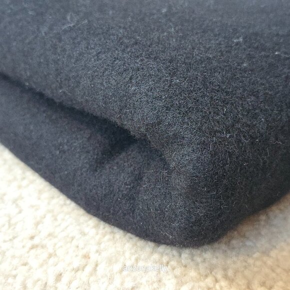 Oversized THICK Wool Wrap Flawless Black Fringe Men's Tall Plus - Picture 13 of 15